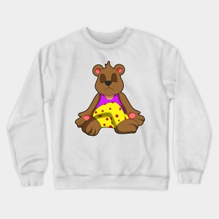 Bear at Yoga with Legs crossed Crewneck Sweatshirt